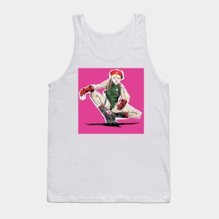 brave soldier in cammoflauge art anime style Tank Top